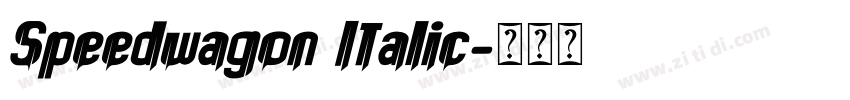 Speedwagon Italic字体转换